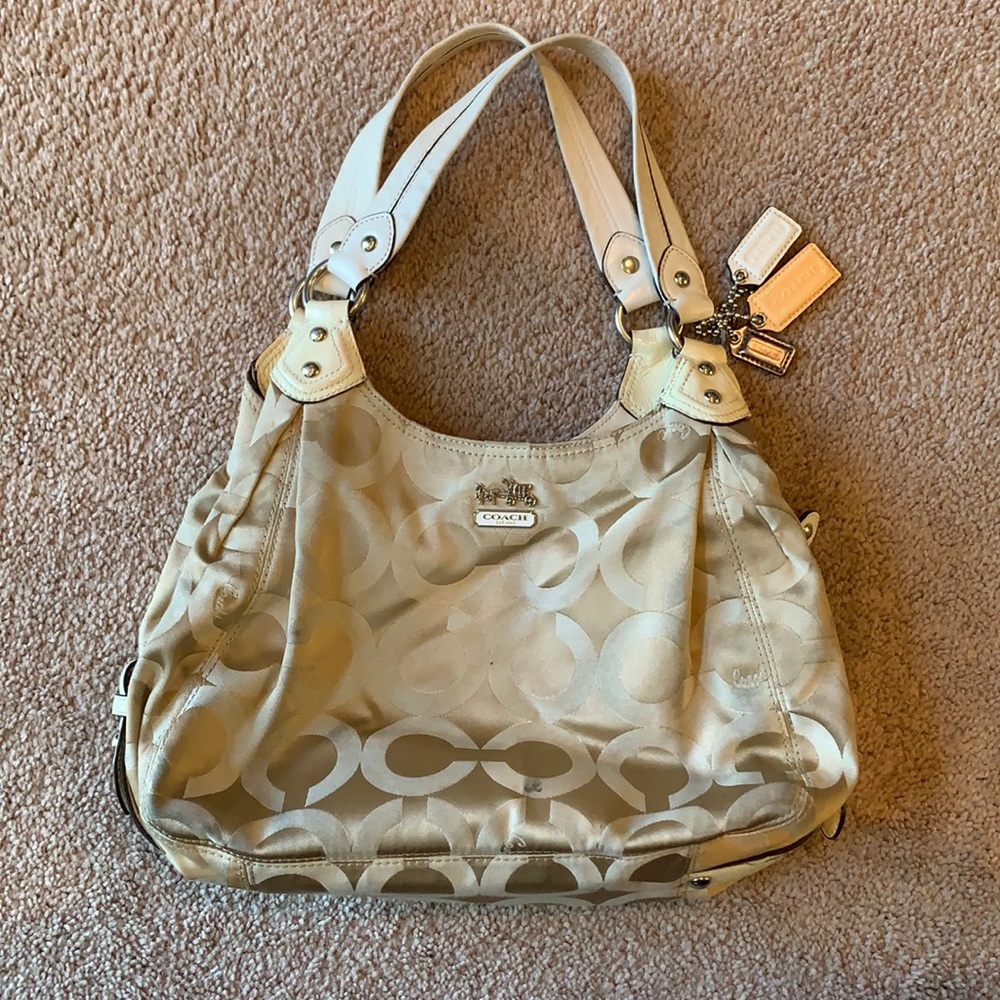Tan coach purse